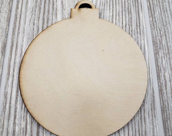 Wood Blank Solid Ornament Craft Christmas Holiday Blank 1/4"
