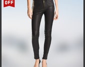 Women Leather Pant Genuine Soft Lambskin Sheep Leather Party Pants Real Leather Handmade Casual Bikers Skinny Ladies Pants Trouser WP51