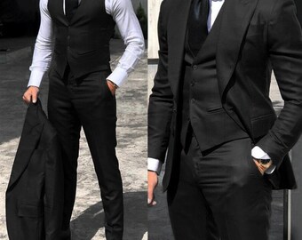 Buy Black Wedding Suit Online In India 