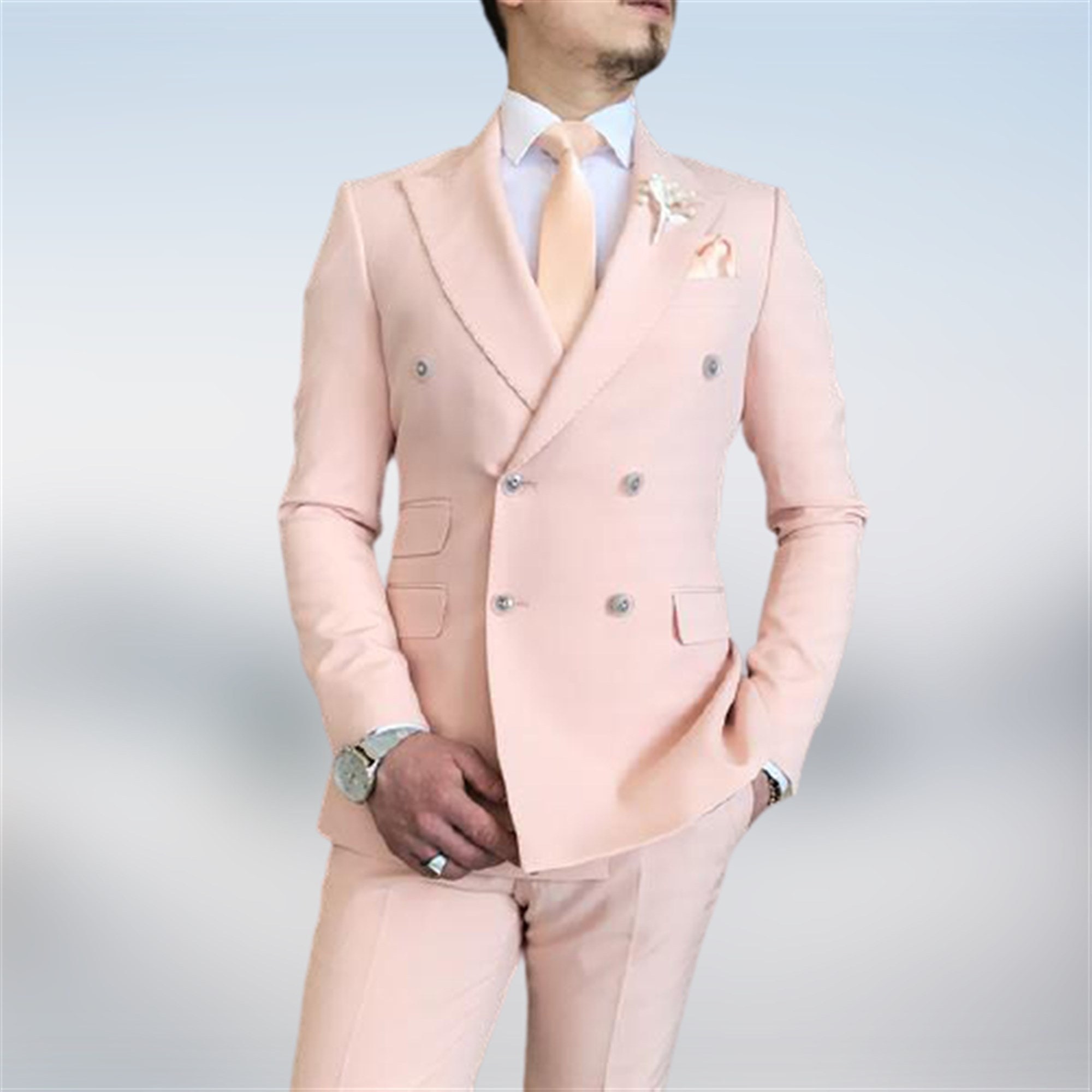 Men Suits Pink Luxury Fashion Designer 
