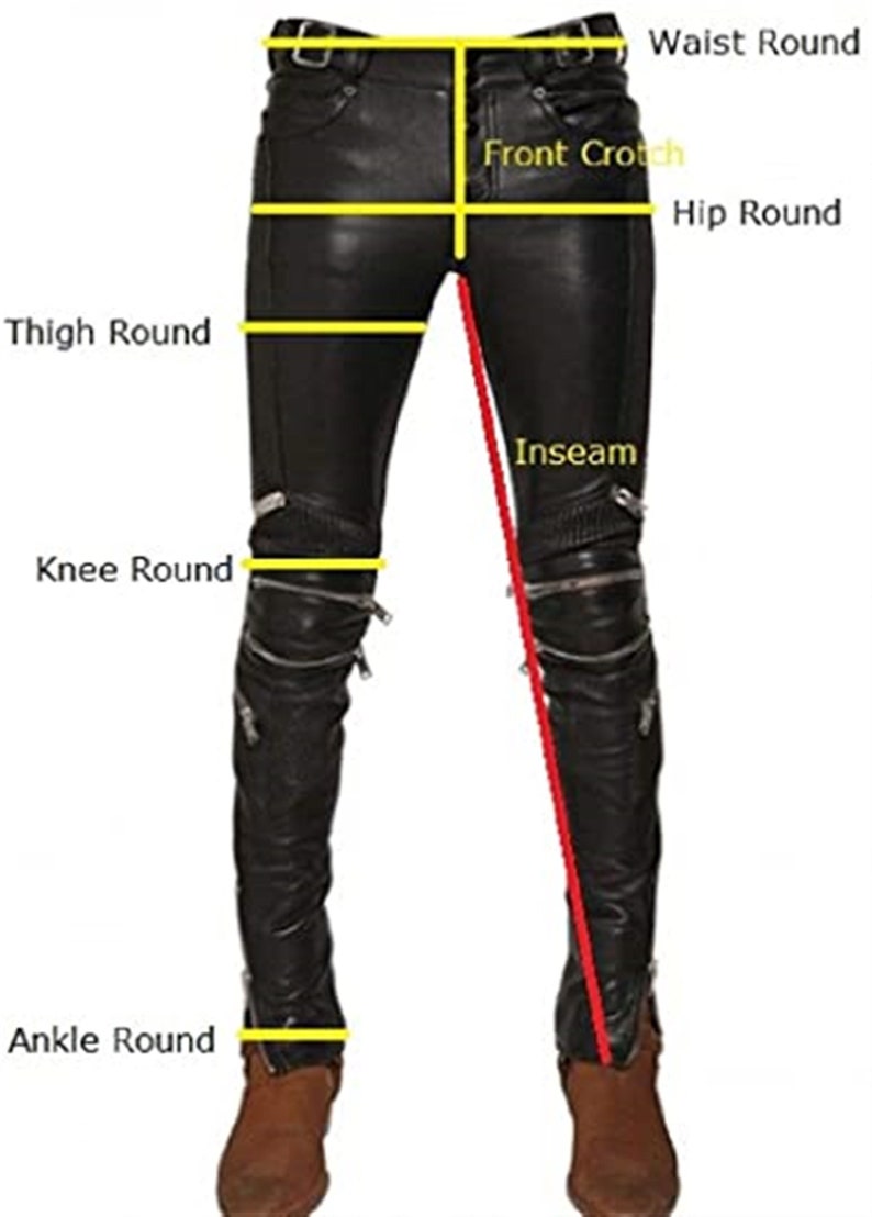 Mens Black Leather Pants Genuine Lambskin Leather Original Etsy