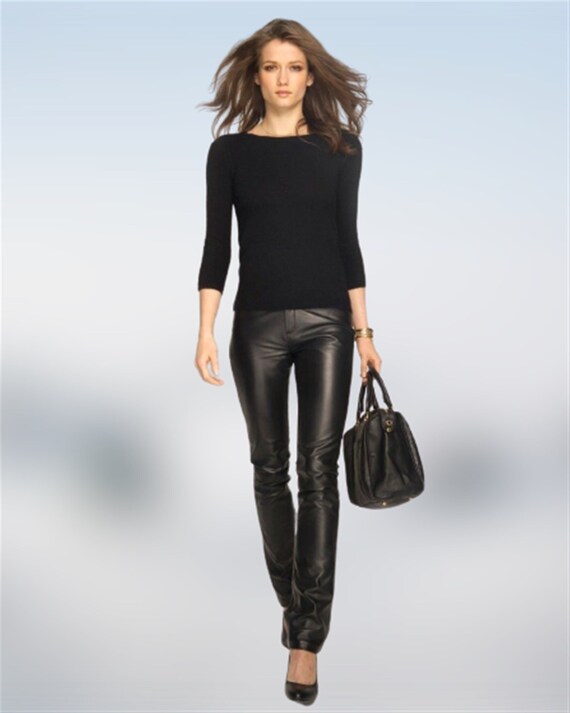 Women Leather Pant Genuine Soft 