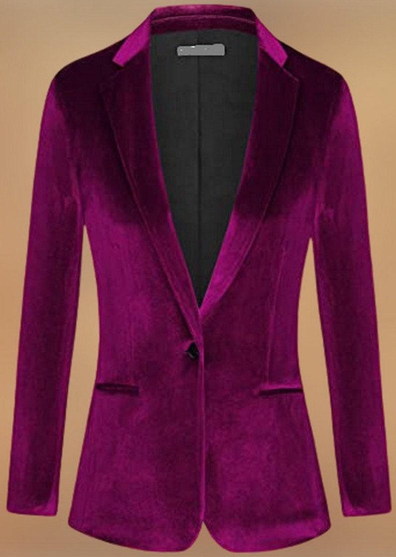 Womens Blazer Purple Velvet Blazers Tuxedo Jacket Bespoke - Etsy