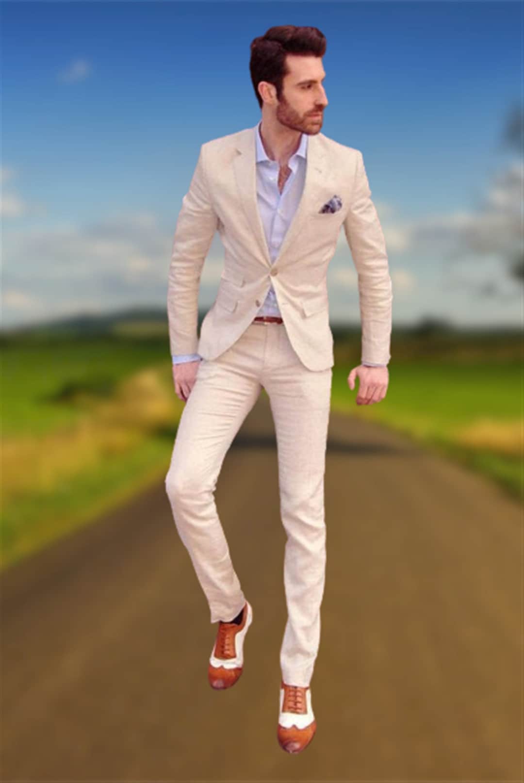 Men Suits Ivory Linen Suits Summer Suits Beach Suits Linen Etsy