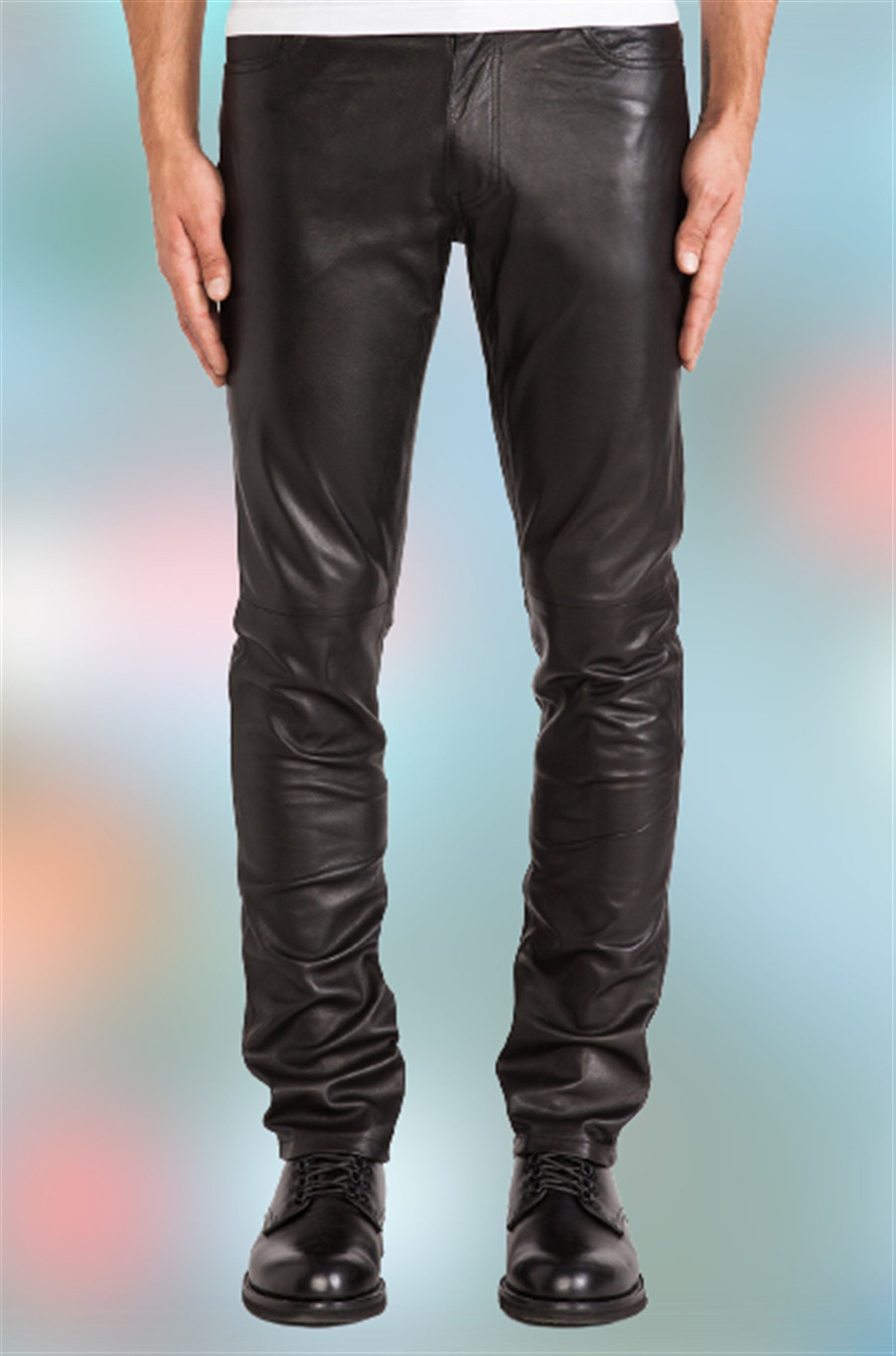 Mens Black Leather Pants Genuine Lambskin Leather Original - Etsy