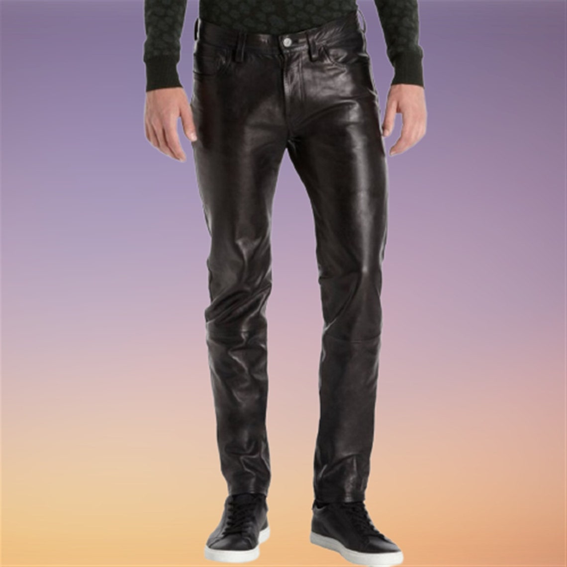 Mens Leather Genuine Lamb Skin Sheep Leather Party Pants Real - Etsy