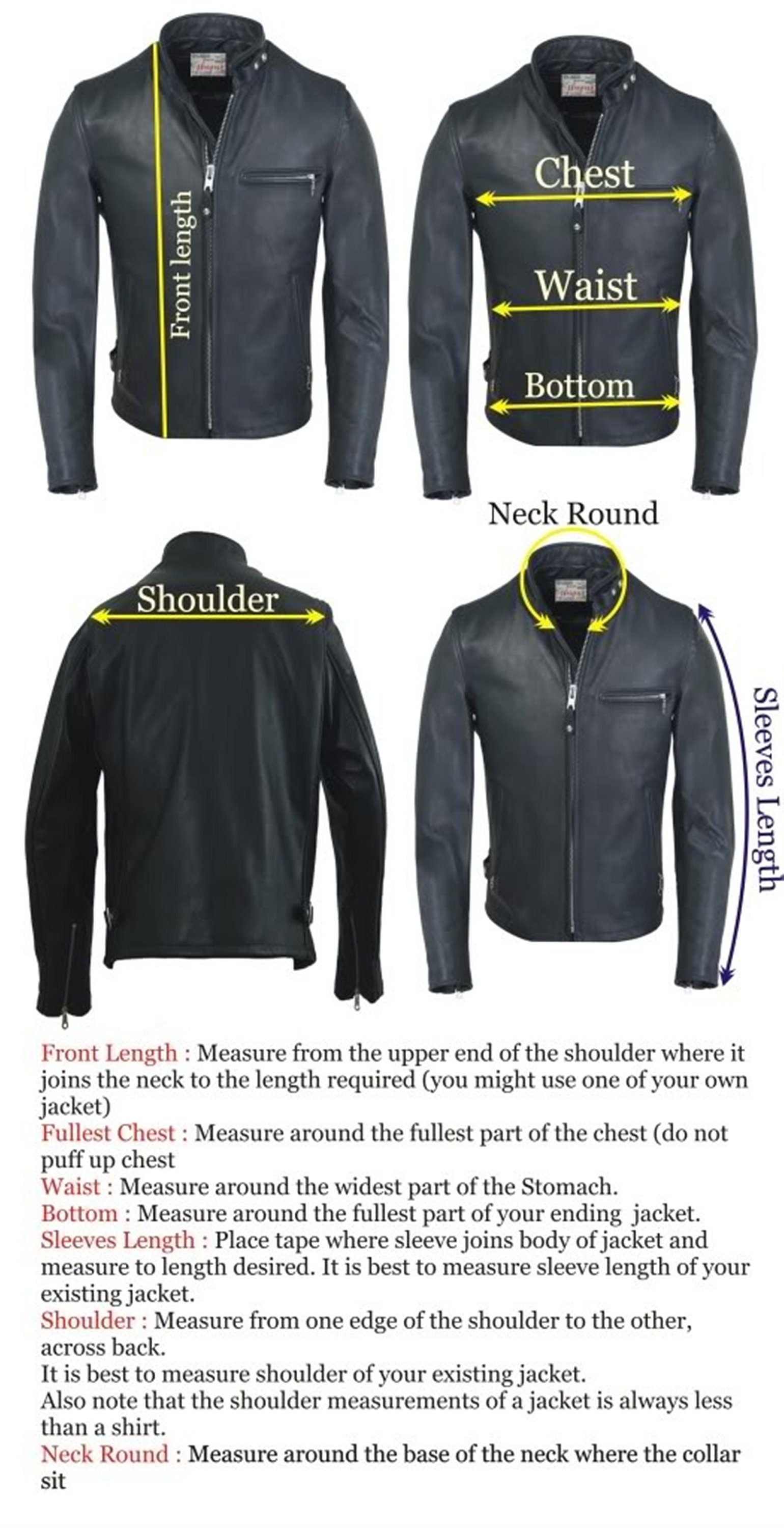 Mens Black Biker Leather Jacket Genuine Lambskin Leather | Etsy