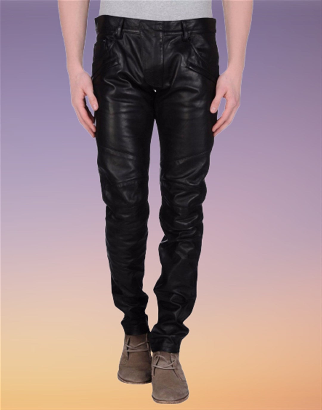 Mens Leather Genuine Lamb Skin Sheep Leather Party Pants Real - Etsy