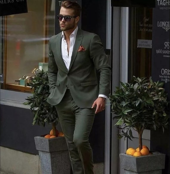 Men Green Suit Wedding Suit Groom Wear Suit for Men Engagement - Etsy