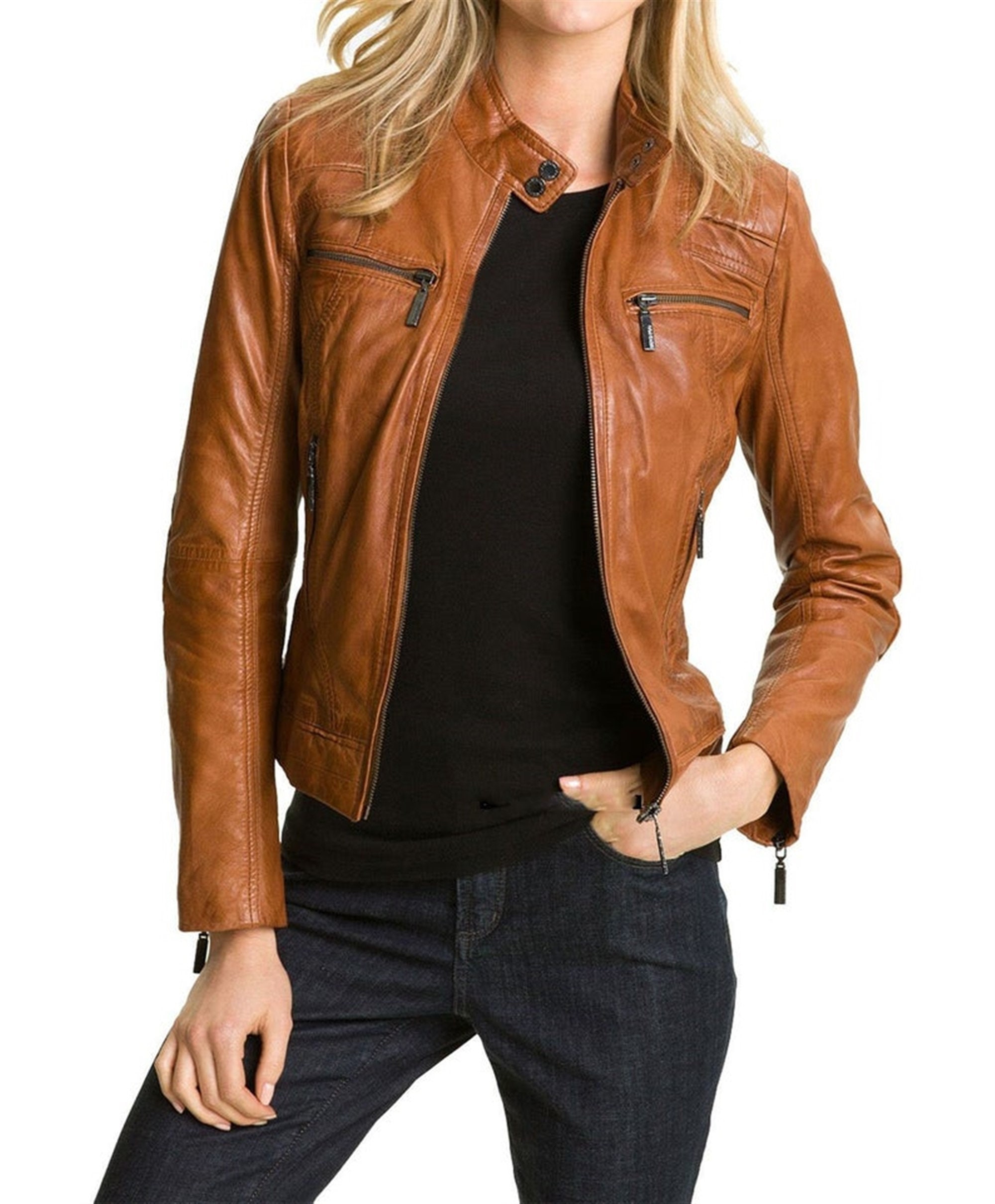 Camel Leather Jacket - Etsy