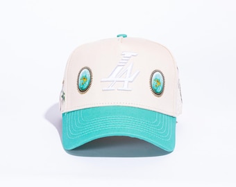 Reference LA "Kill the Hype" Style Cream/Teal Gem Print Snapback