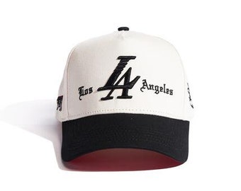 Référence LA « Kill The Hype » Old English style snapback crème/noir Taille unique