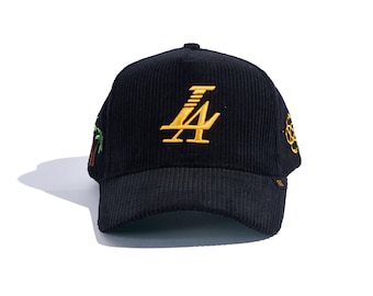 Reference LA Black/Yellow Corduroy Snapback One Size