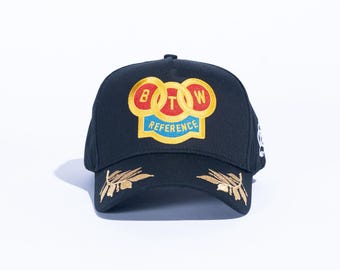 Reference Born To Win Crest Snapback Hat Black