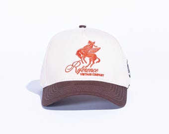 Reference Vintage Company Snapback Hat Cream/Brown