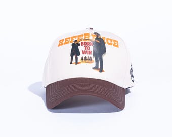 Reference Western Movie Scene Snapback Hat Cream/Brown