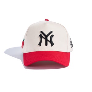 NY Reference Cream/Red Snapback Hat