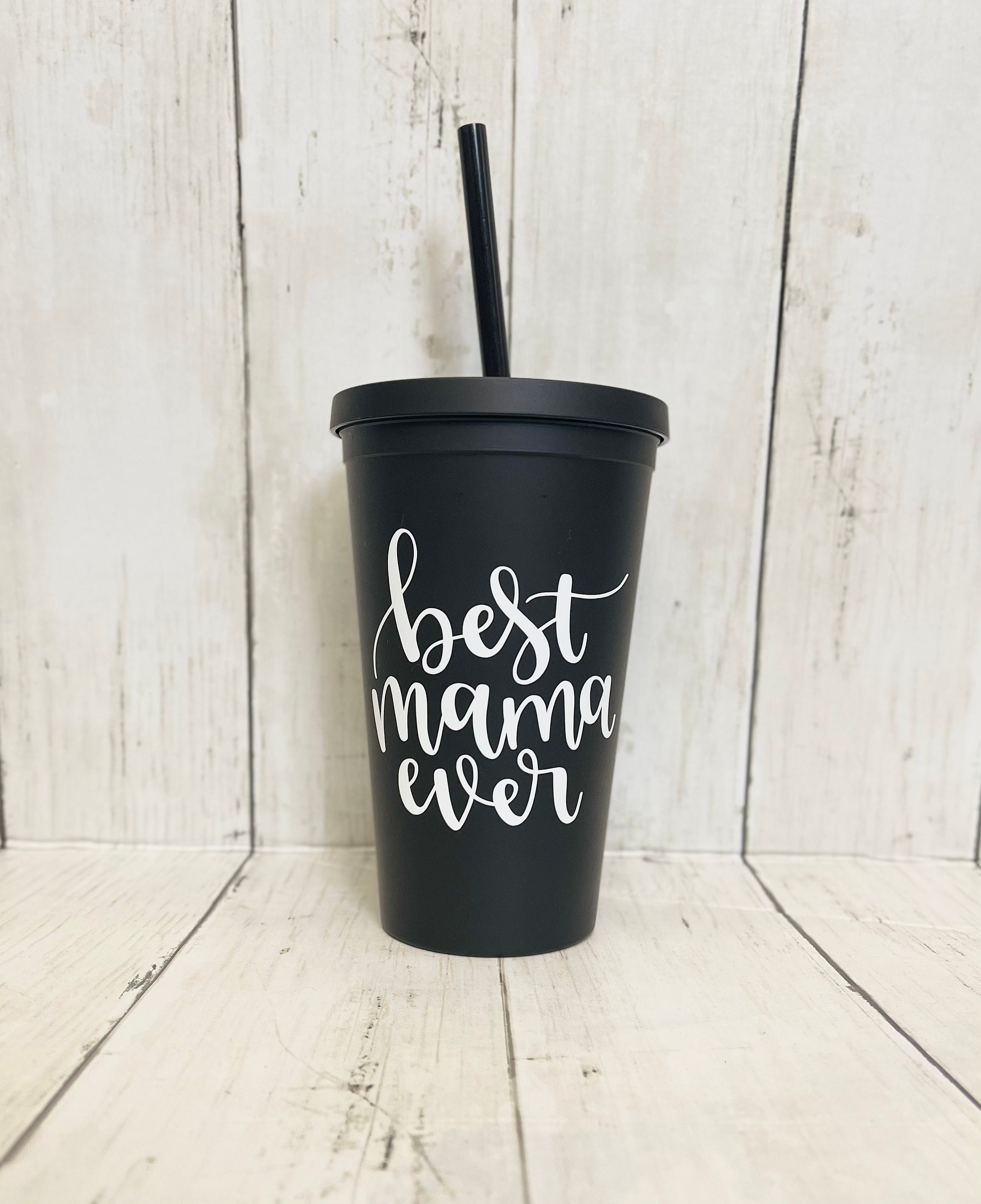 Best mama ever tumbler Mothers Day tumbler 16 oz black Etsy