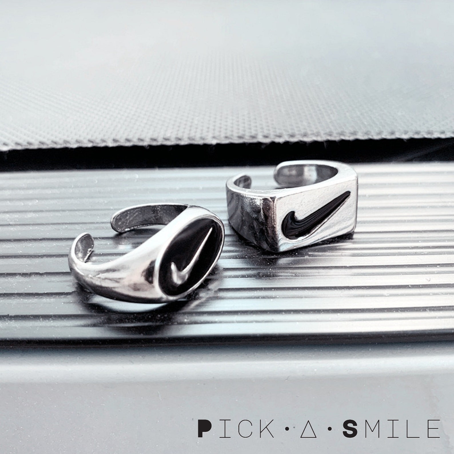 Nike Ring Sterling Silver Free Size Rings Silver Open | Etsy