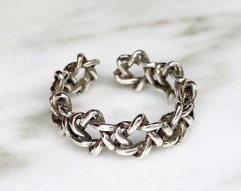 925 Silver Six-Pointed Star Ring: Adjustable, Allergy-Free