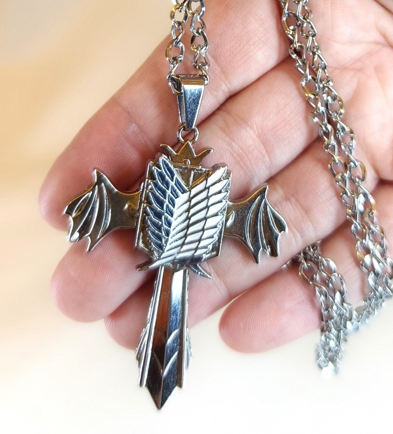 Wholesale Anime Attack On Titan Investigation Corps Logo Arrowhead Necklace  Unique Peripheral Accessory From Pingwang3, $70.36 | DHgate.Com