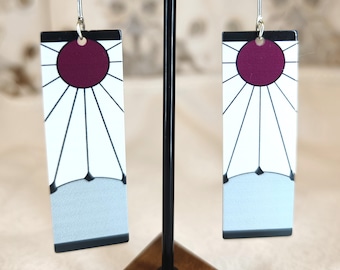 Hanafuda Inspired Anime Earrings, Cosplay Gift