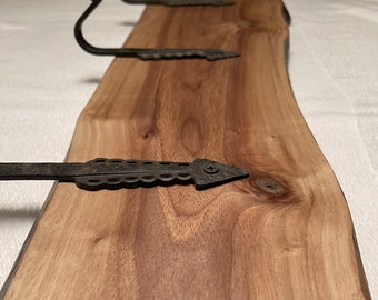 Black Walnut Arrow Hook Coat Hanger