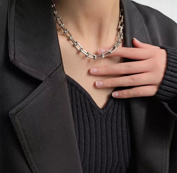 925 Sterling Silver Ulink Chain Necklace Sterling Silver Etsy UK