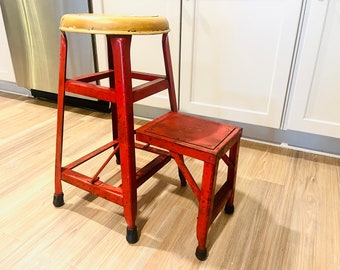 Red kitchen step stool sale