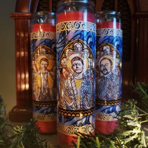 Dean Winchester Supernatural Inspired Prayer Candle