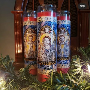 Sam Winchester Supernatural Inspired Prayer Candle
