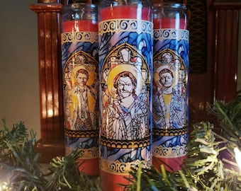 Sam Winchester Supernatural Inspired Prayer Candle