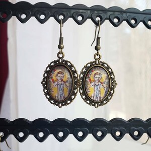 Supernatural Dean Winchester, Sam Winchester, Castiel Inspired Vintage Style Fandom Earrings