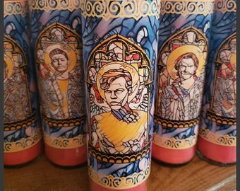 Jack Supernatural Inspired Prayer Candle