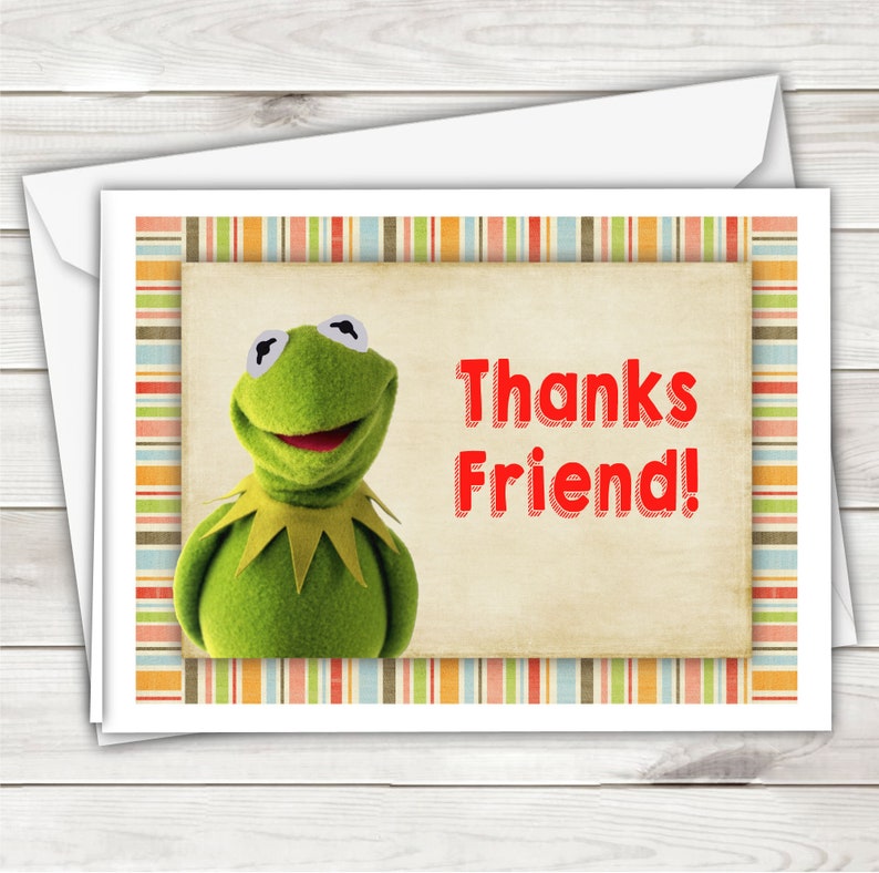 kermit-the-frog-thank-you-cards-set-of-4-personalized-kermit-etsy