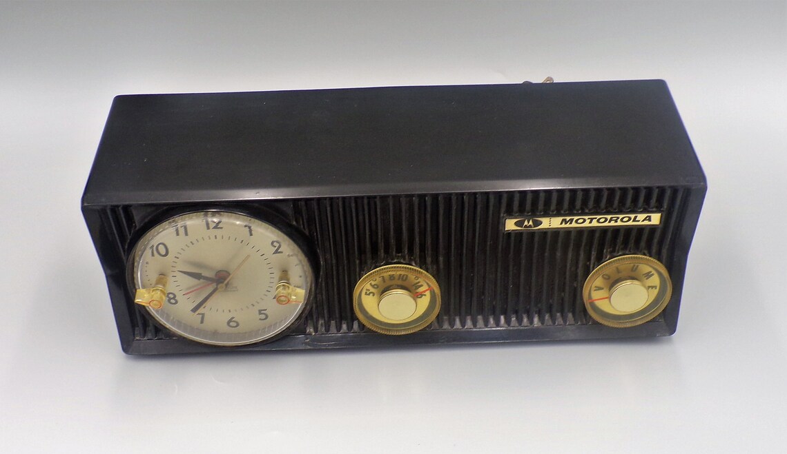 1956 Motorola Clock Radio Restored and Working. Iconic Etsy