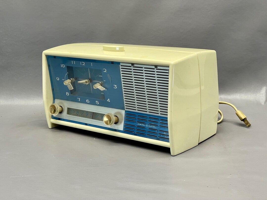 1959 General Electric Vintage Clock Radio Restored and Etsy