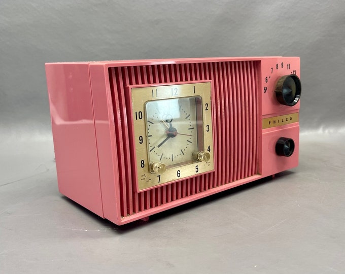 Rare 1955 Philco Vintage Clock Radio Restored and Working Etsy