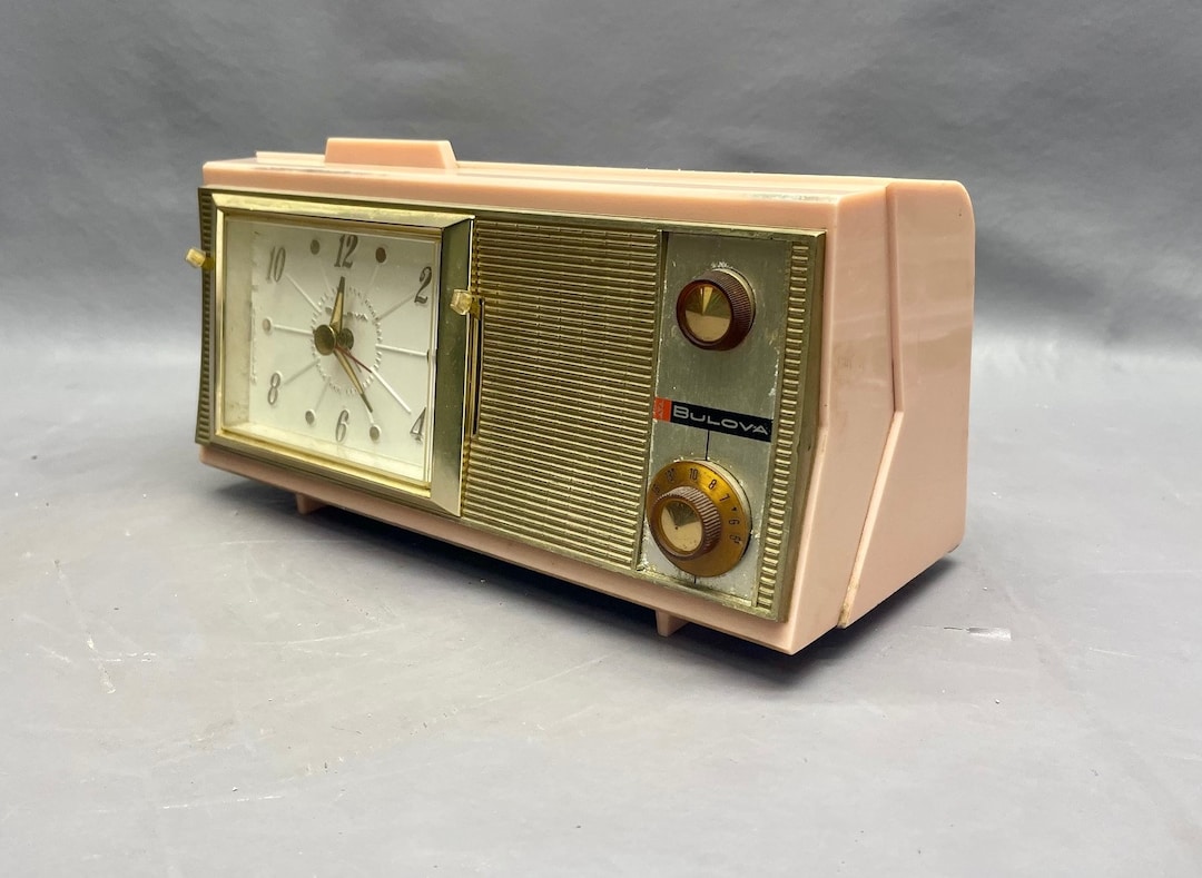 1959 Bulova Clock Radio Restored and Working. Iconic Styling Etsy