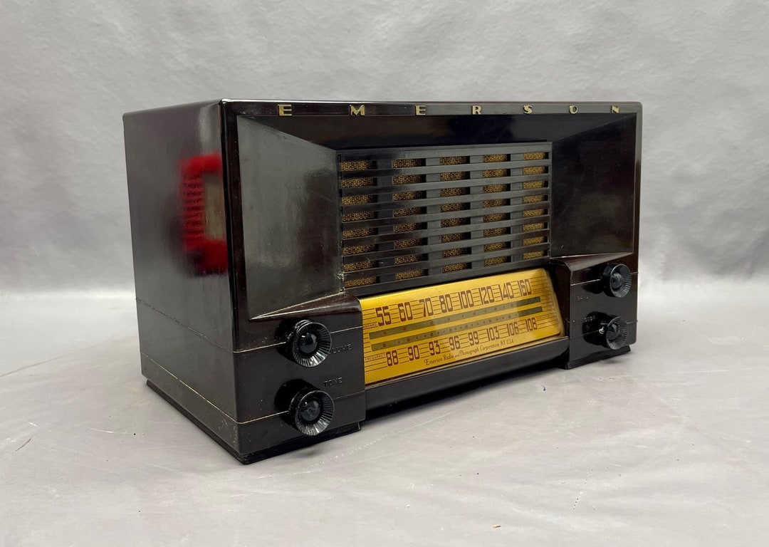 1948 Emerson AM/FM Radio Restored and Working. FREE Shipping Etsy