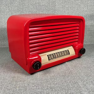 ビンテージ GENERAL ELECTRIC ラジオOK 赤 USA 真空管 Yahoo