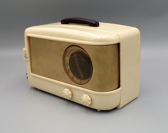 Radio Emerson Mid Century VRS0130 de 1948. ¡Hermosa y restaurada! ¡Envío GRATIS! Radio clásica Mid Century Radio de válvulas