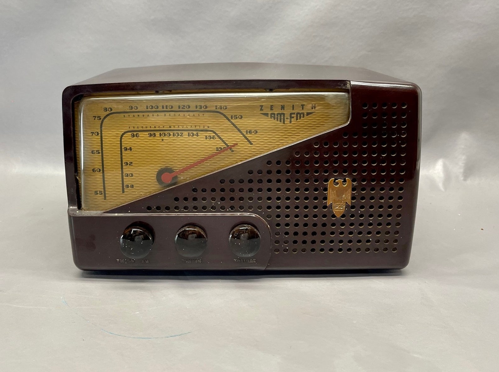 Rare 1950 Gold Dial Zenith Bakelite Case AM & FM Bands Radio. | Etsy