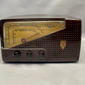 Rare 1950 Gold Dial Zenith Bakelite Case AM & FM Bands Radio. - Etsy