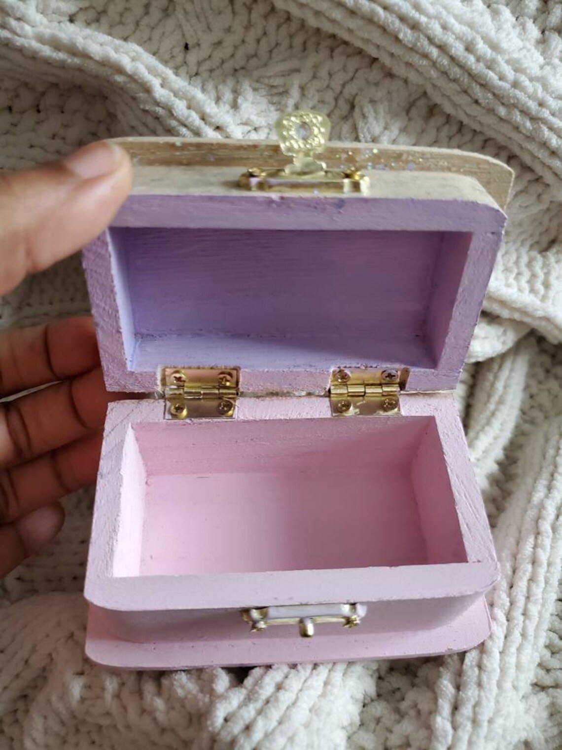 Hand painted pastel mini jewelry box stash box trinket Etsy