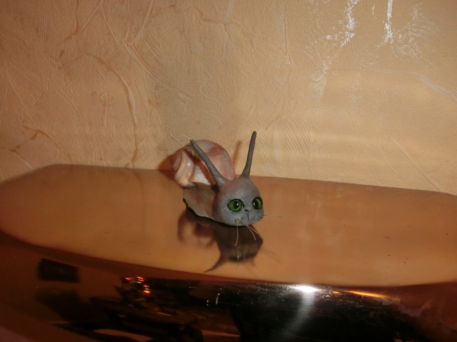 OOAK Cat Snail Cat Look Snail Cat Snail Cat Eyes Figure Etsy