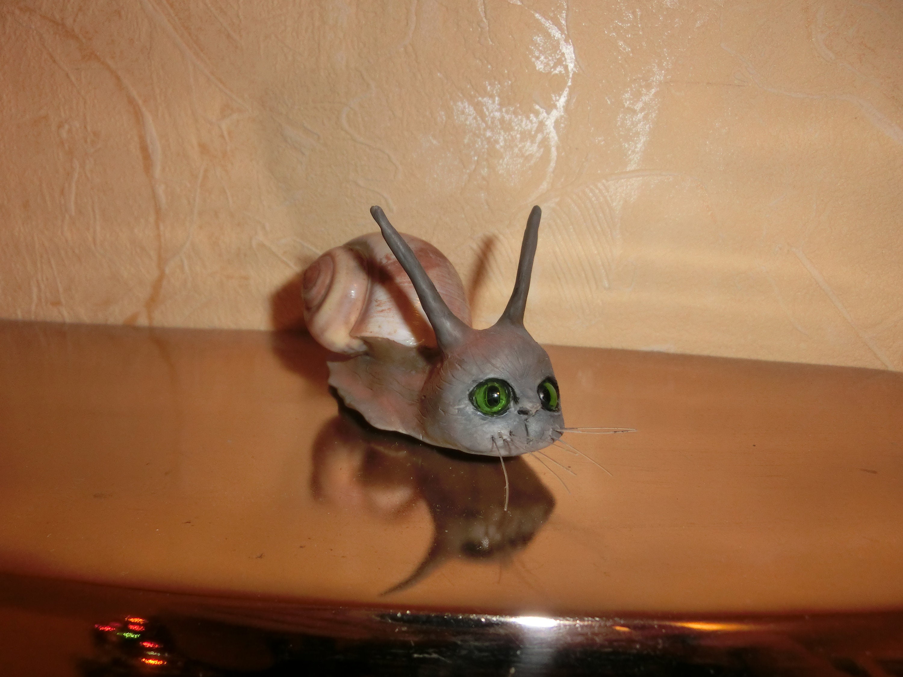 OOAK Cat Snail Cat Look Snail Cat Snail Cat Eyes Figure Etsy