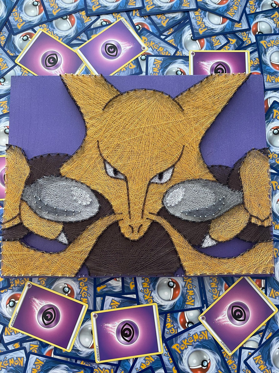 Alakazam Original Pokemon String Art Grand détail Etsy France