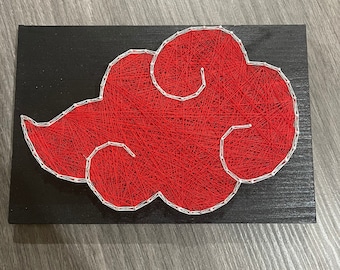 Naruto Cloud Symbol / Arte de cuerda / 100% hecho a mano
