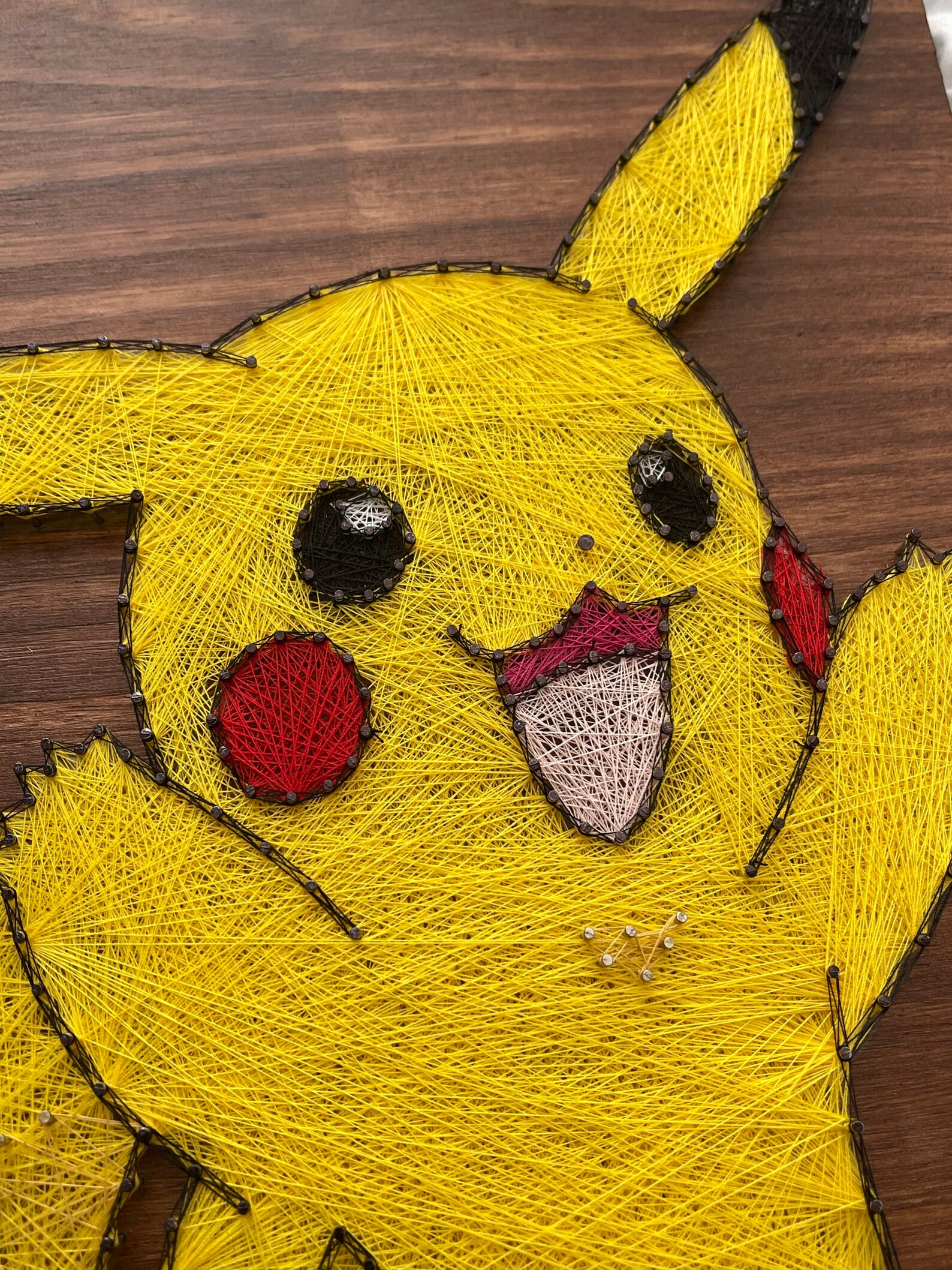 Pikachu Pokemon String Art Wall Decoration Boys Room Etsy